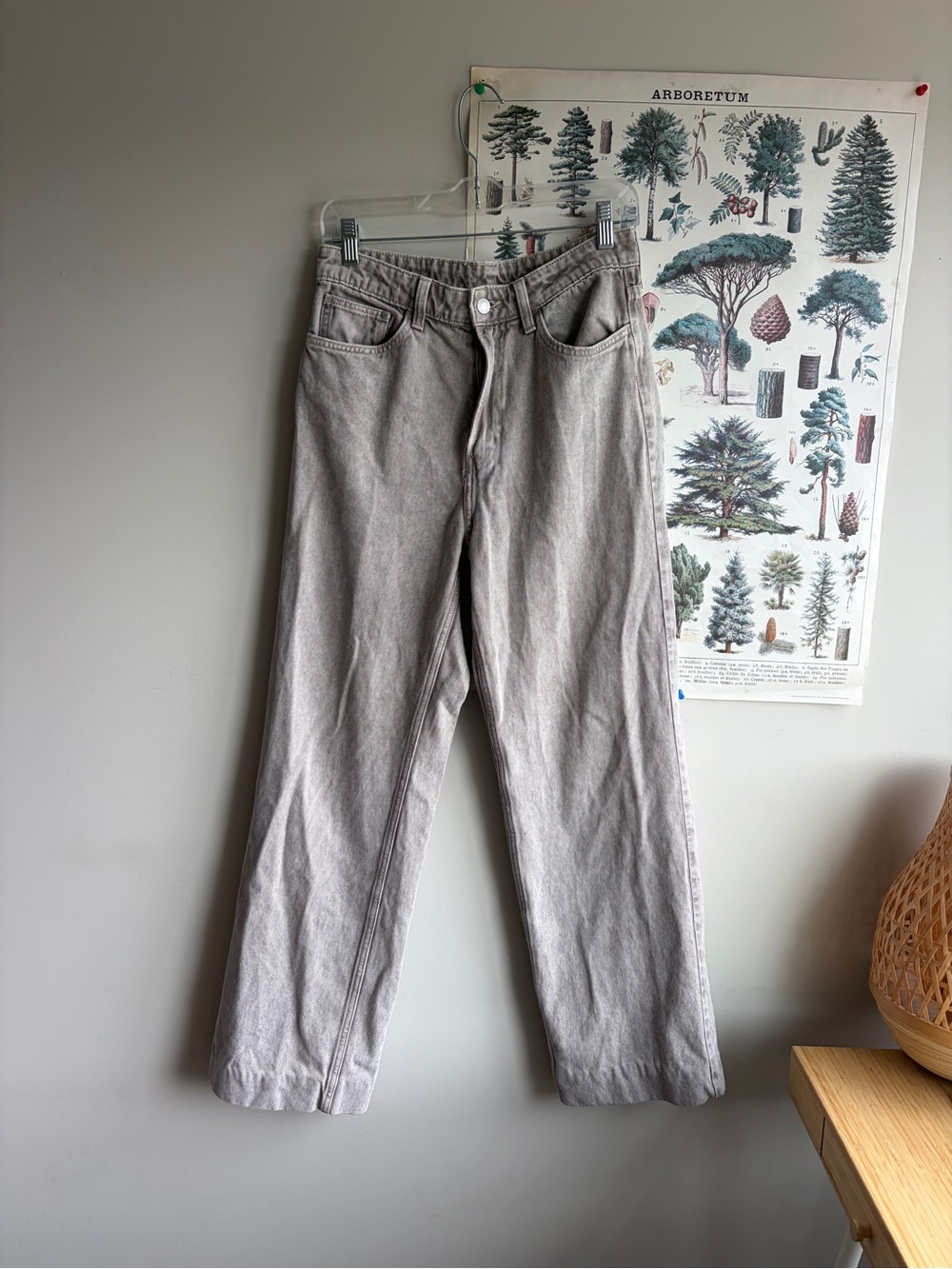 H&M Grey High Waist Jeans Size 8